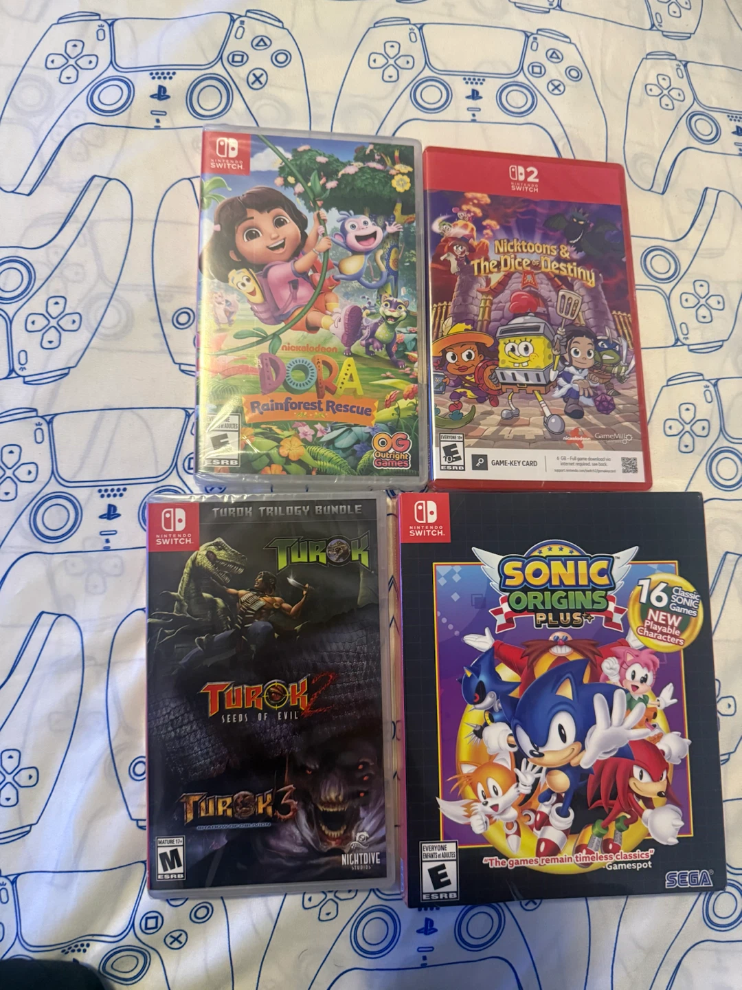 Nintendo Switch Games - Dora, Nicktoons, Turok, Sonic