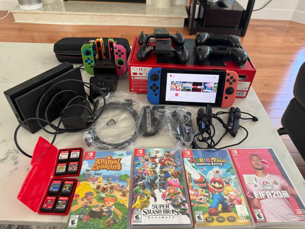 Nintendo Switch Original V2 Console Bundle Joycon