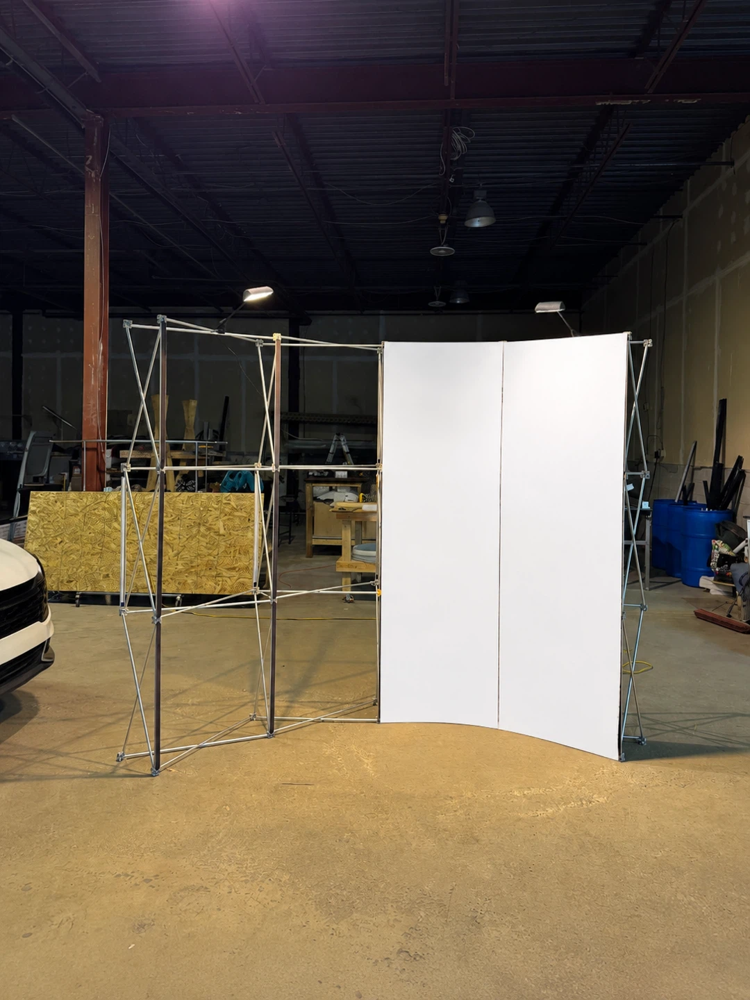 Portable Pop-Up Trade Show Display Booth with Lights