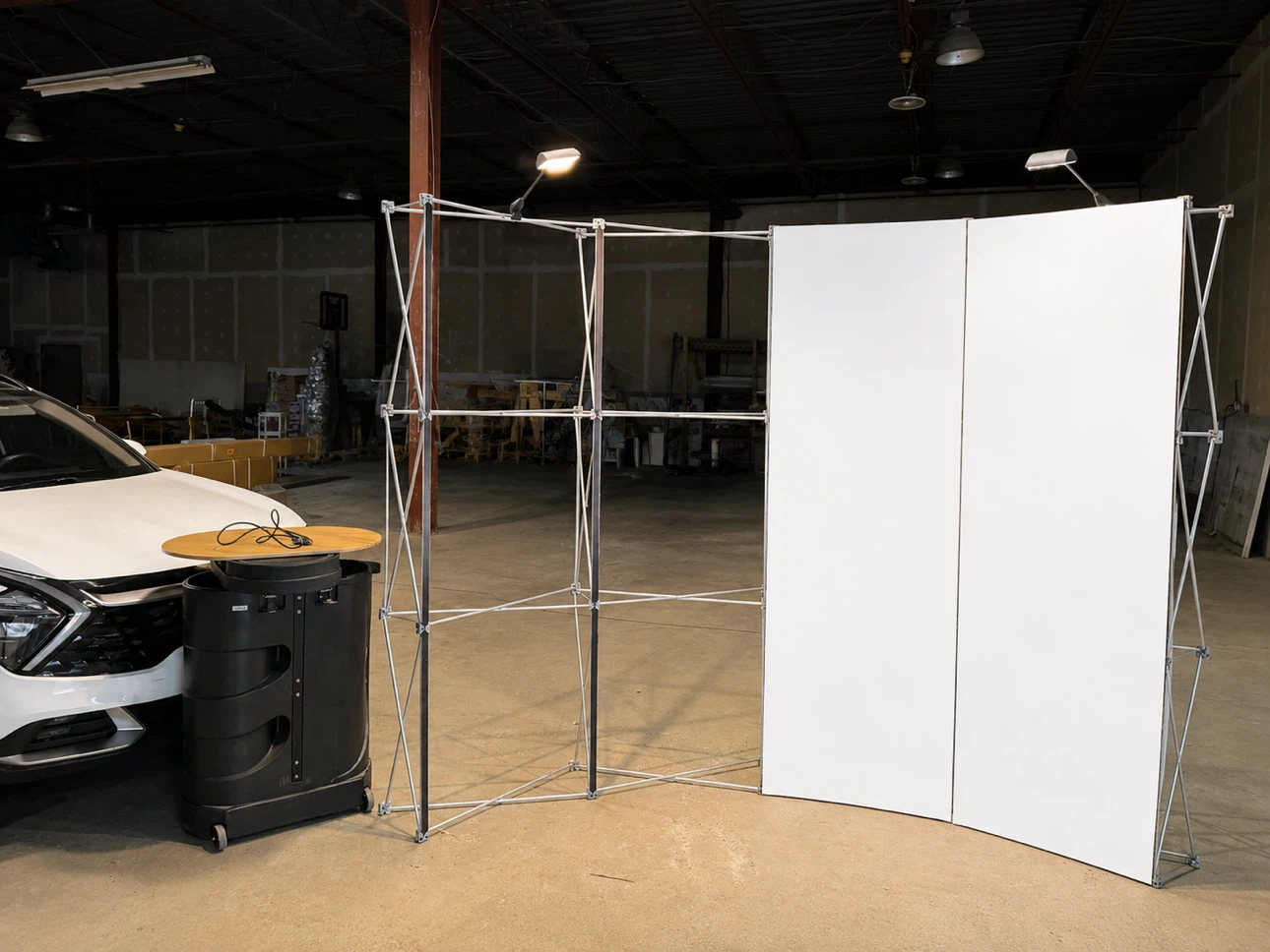 Portable Pop-Up Trade Show Display Booth with Lights - photo 2