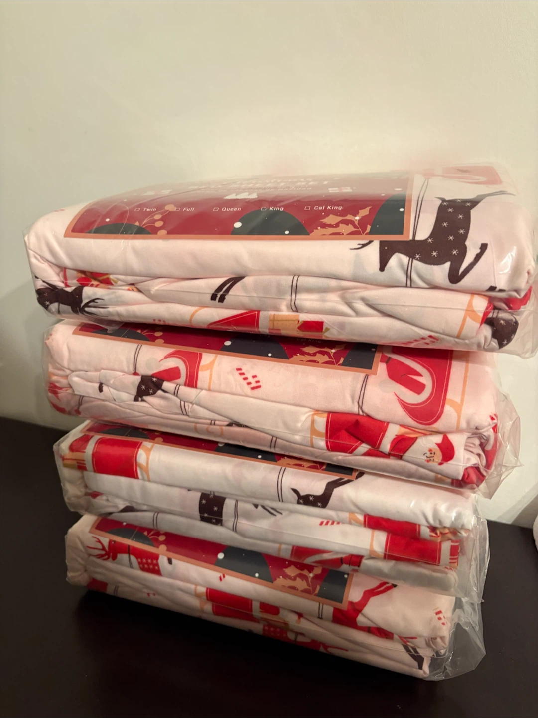 Brand New King Size Go Green Christmas Bed Sheet Set 4 Pieces - photo 2