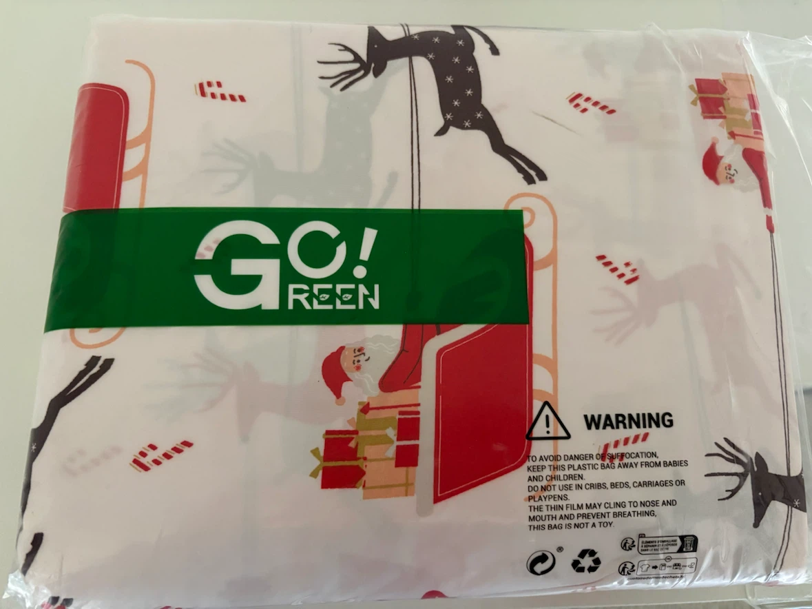 Brand New King Size Go Green Christmas Bed Sheet Set 4 Pieces - photo 3