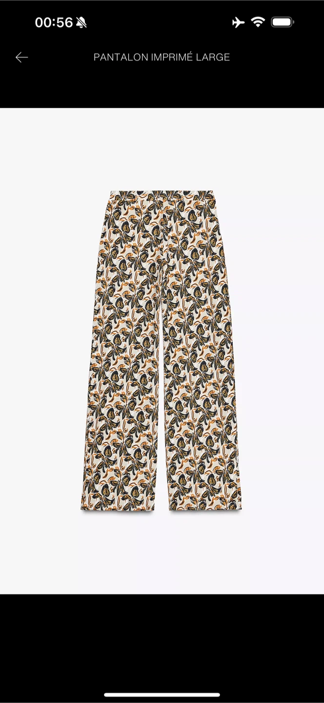 Zara Wide Leg Printed Trousers - Size M - photo 2