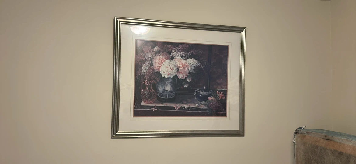 Large Framed Floral Wall Art