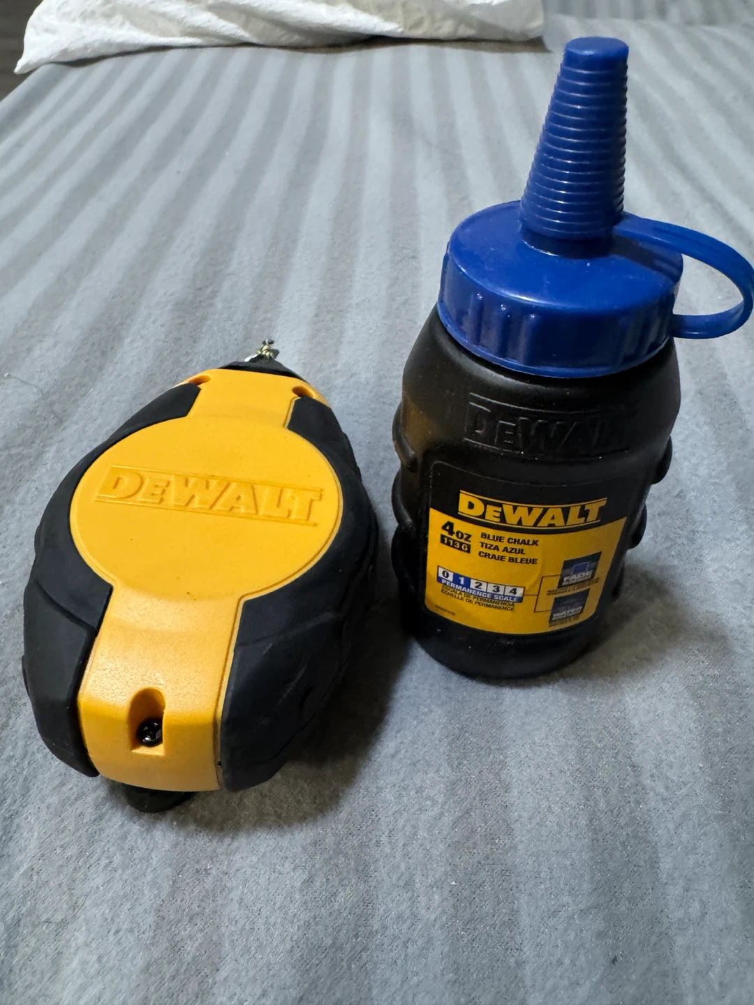 DEWALT Chalk Line Reel & Blue Chalk