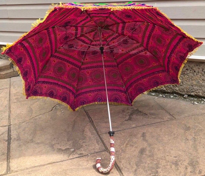 Decorative Embroidered Parasol Umbrella - photo 2