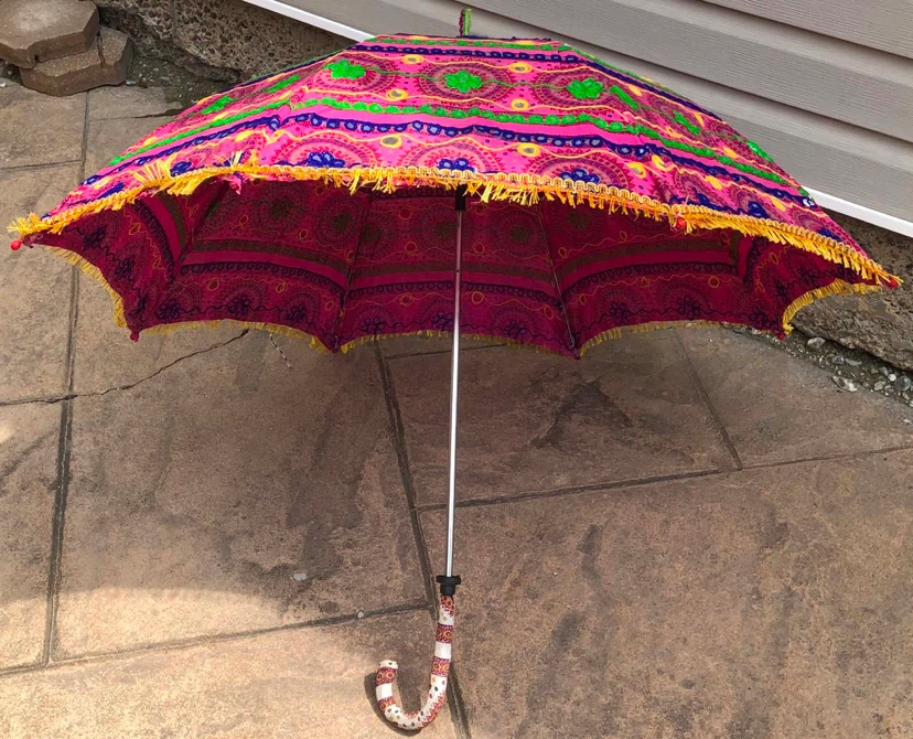 Decorative Embroidered Parasol Umbrella - photo 3