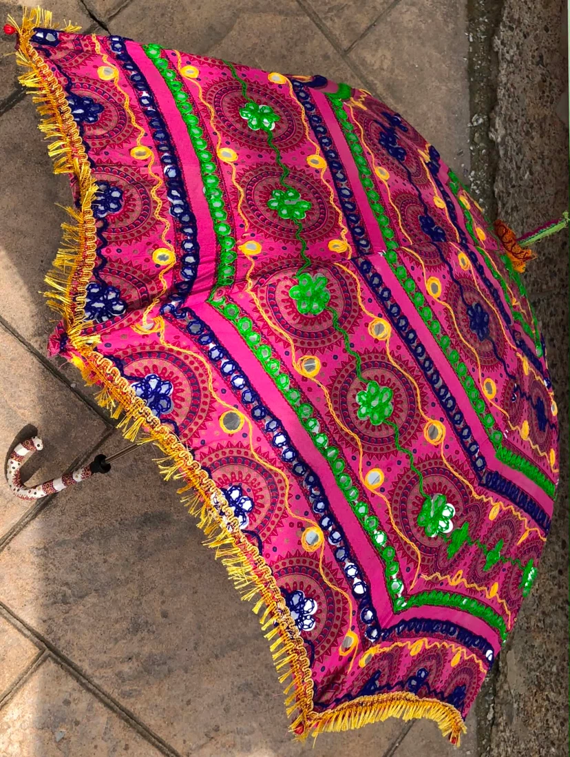 Decorative Embroidered Parasol Umbrella - photo 4