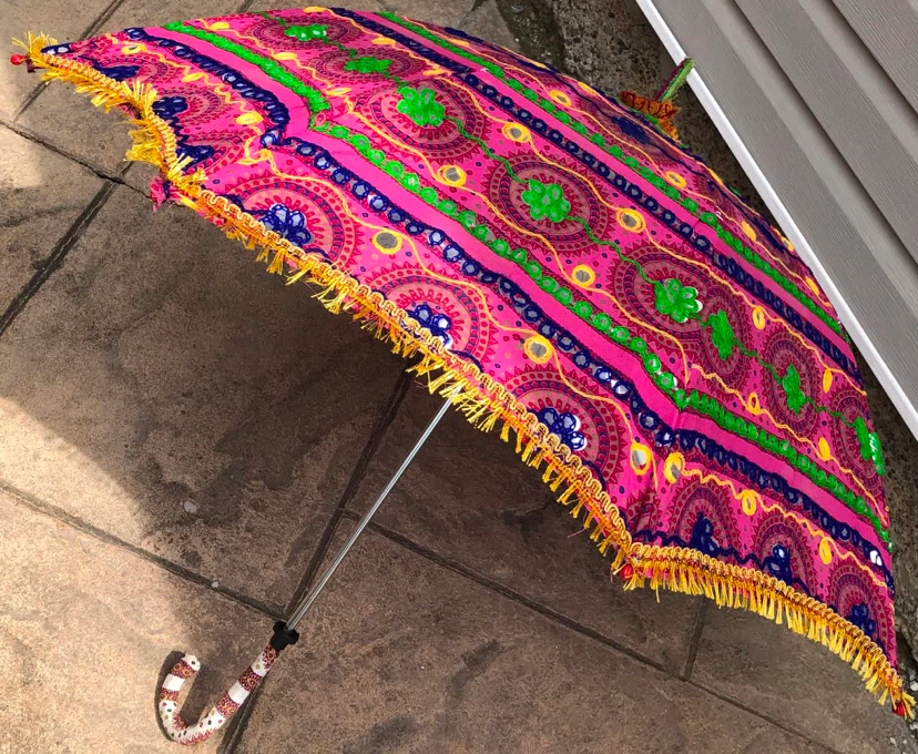 Decorative Embroidered Parasol Umbrella - photo 5