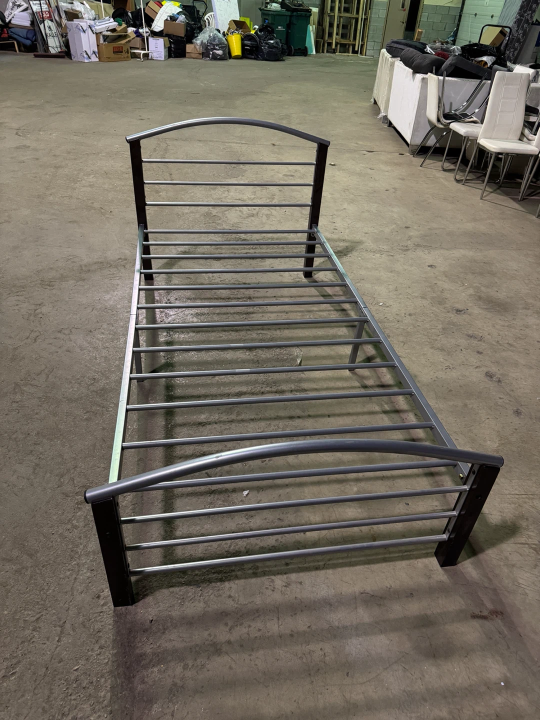 Twin Size Metal Bed Frame with Mattress – Great Condition - photo 2