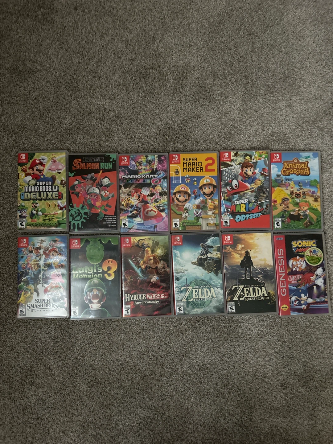 Nintendo Switch Games Bundle - Mario, Zelda, Splatoon, Sonic