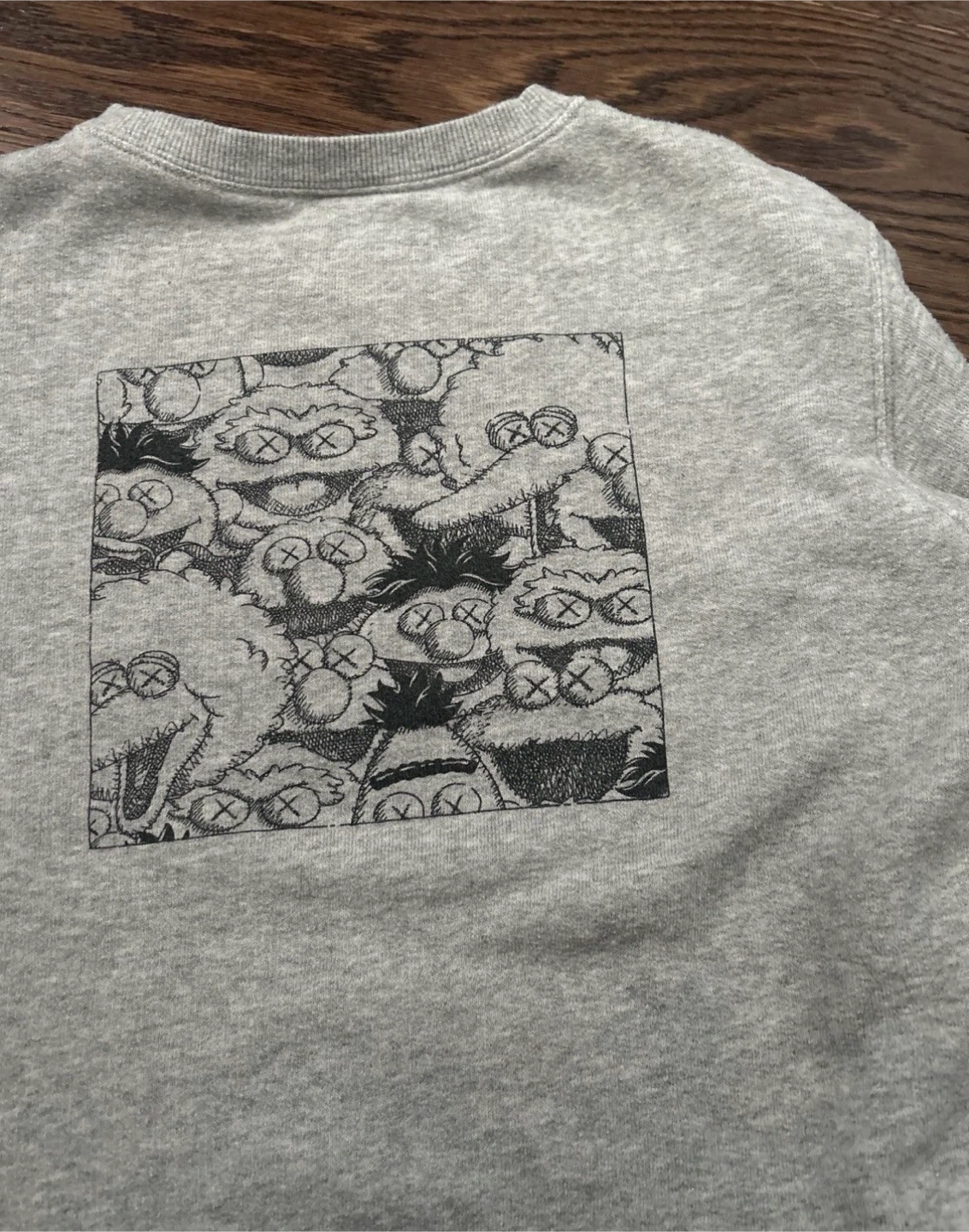 UNIQLO KAWS Sesame Street Grey Crewneck Sweatshirt