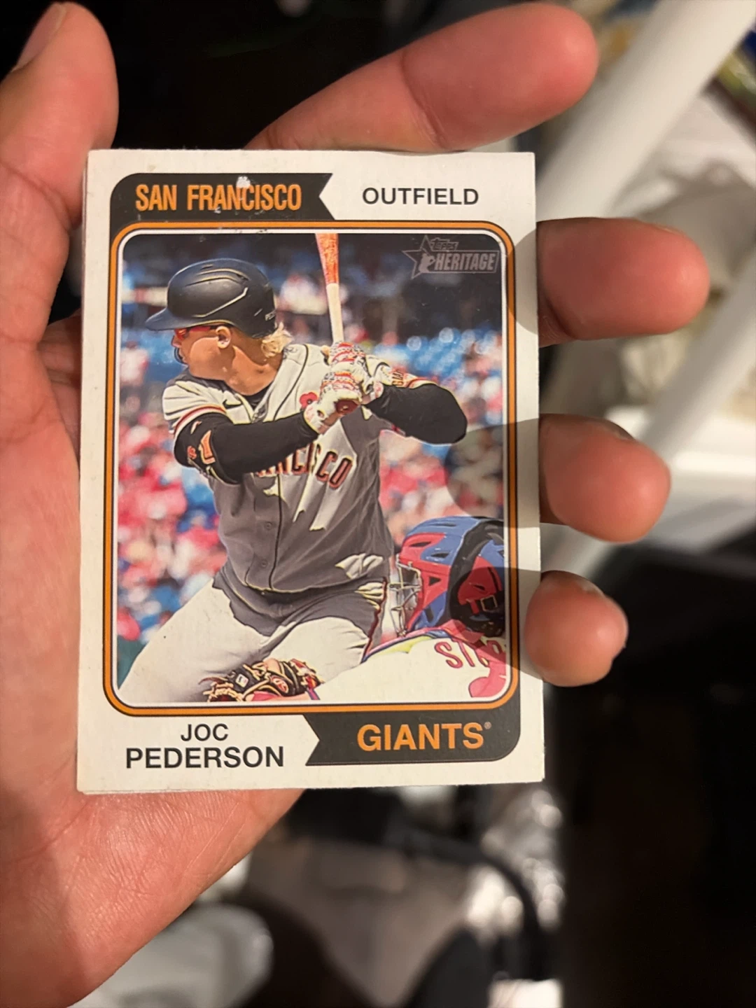 Topps Heritage Joc Pederson San Francisco Giants Baseball Card