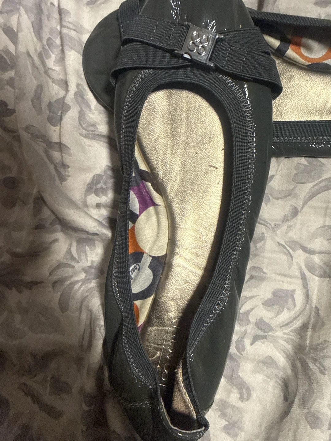 Coach Gray Patent Leather Ballet Flats - photo 2