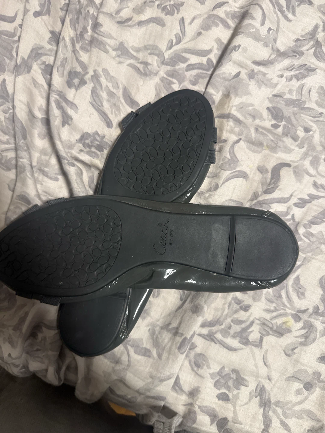 Coach Gray Patent Leather Ballet Flats - photo 3