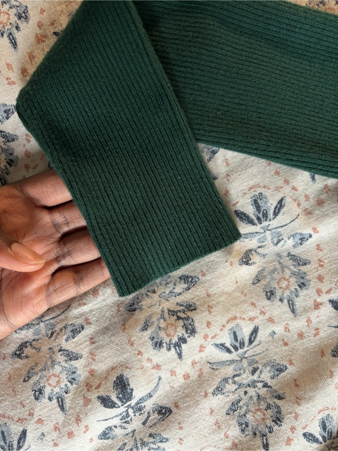 Green Ribbed Cardigan - Medium - photo 4