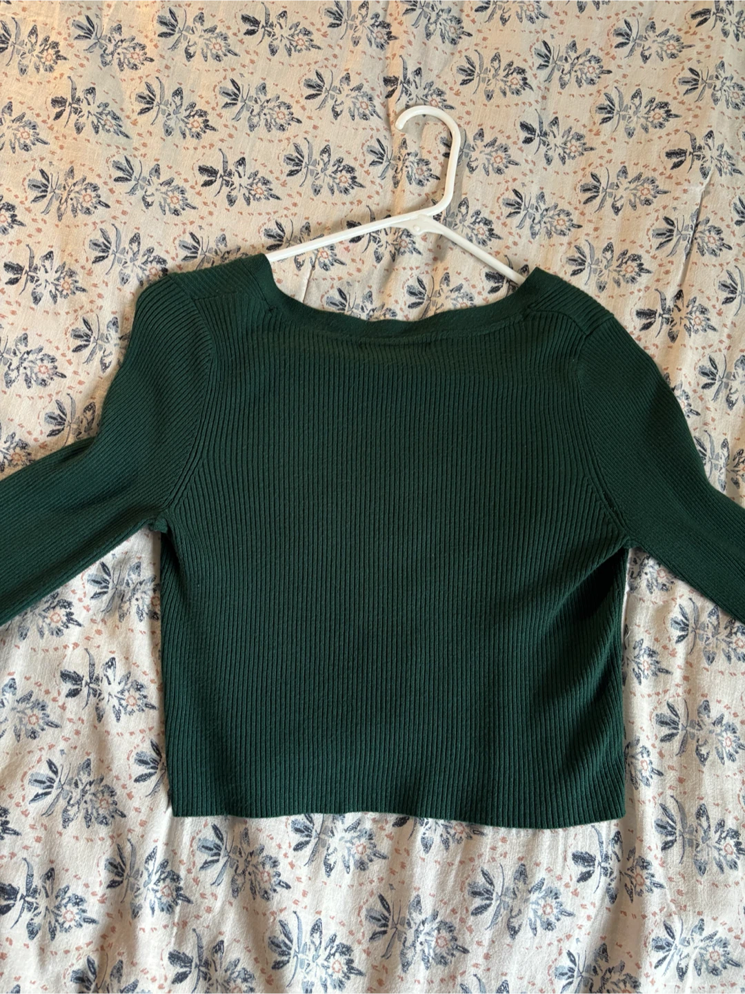 Green Ribbed Cardigan - Medium - photo 5