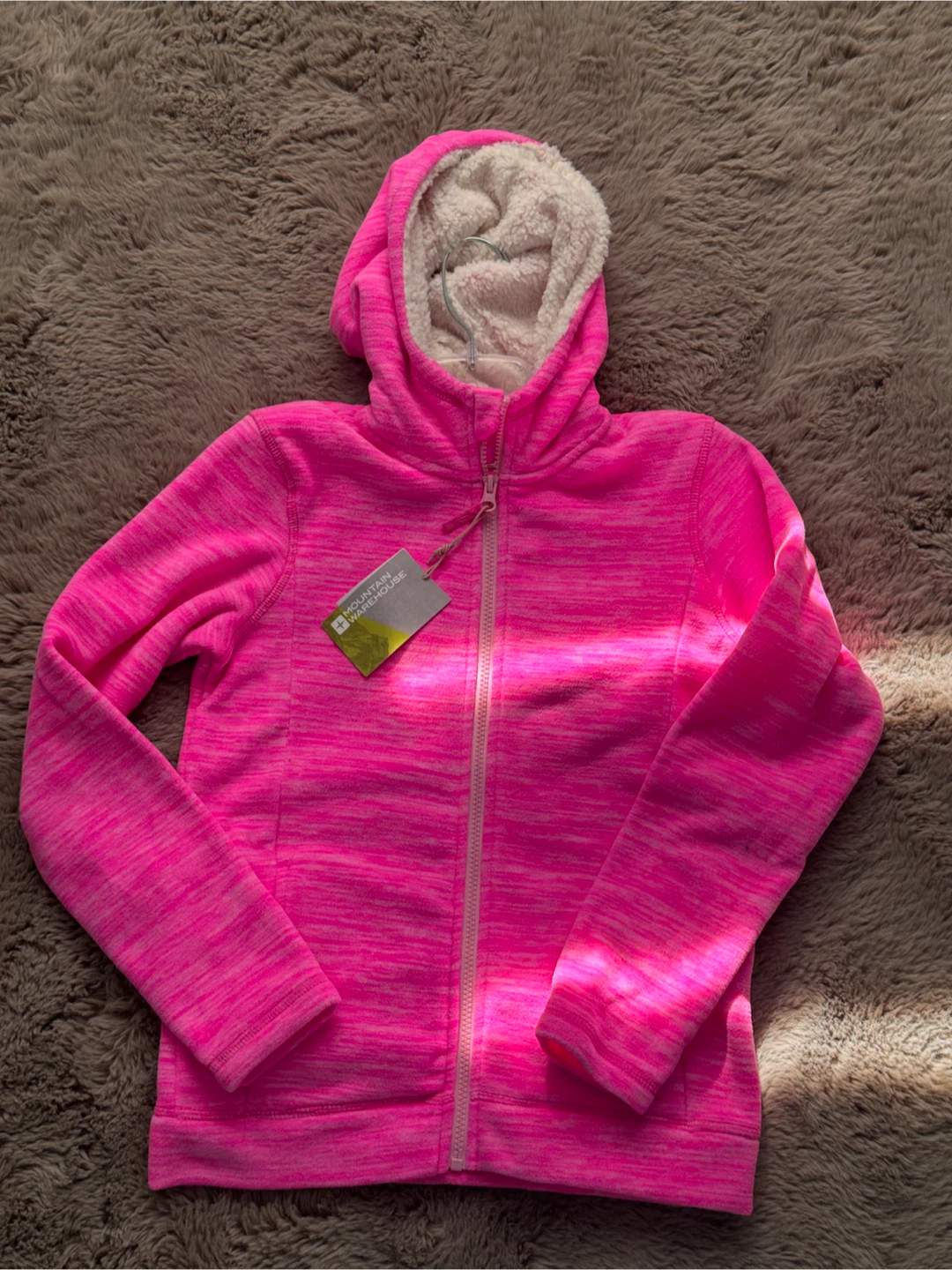 Mountain Warehouse Pink Sherpa Lined Fleece Hoodie - photo 2
