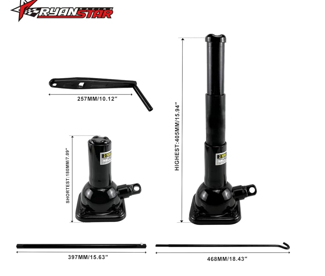 2 Ton Spiral Jack Stand Combo 7.08"-15.35" Lift - photo 2