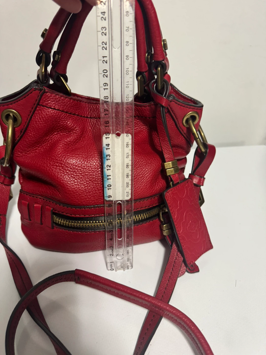 Oryany red leather Satchel Handbag - photo 3