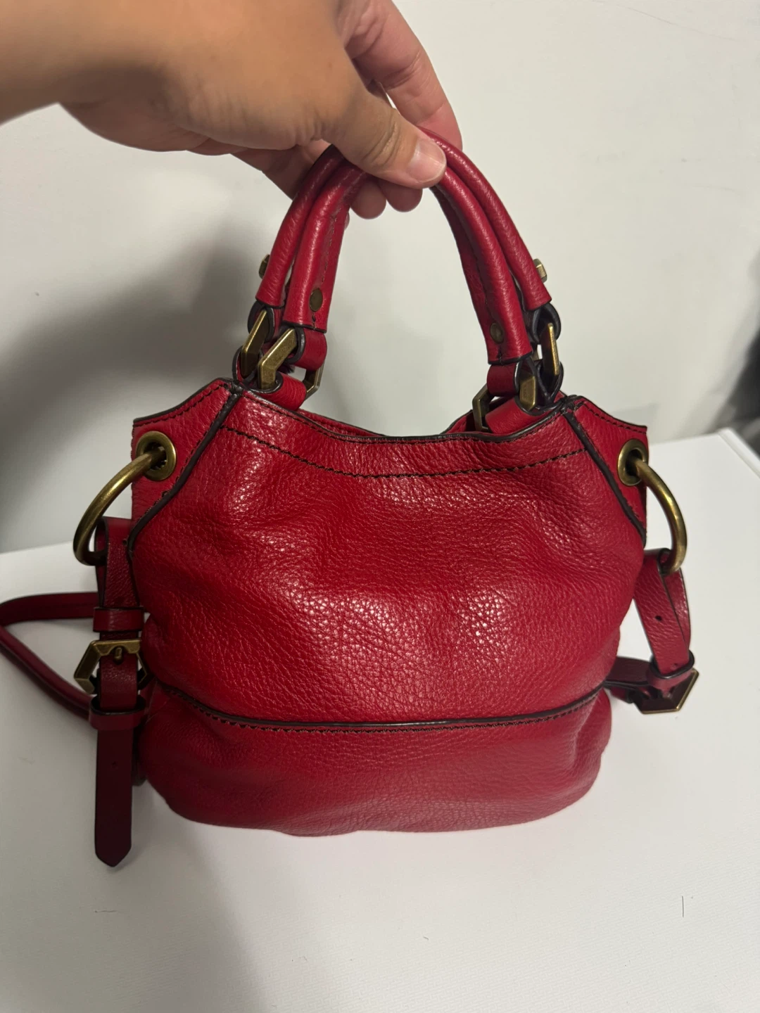 Oryany red leather Satchel Handbag - photo 2