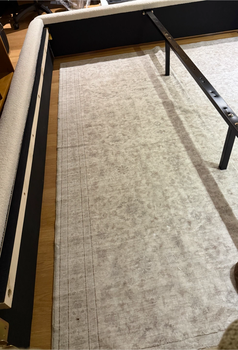 QueenWhite Teddy Fabric Bed Frame - photo 5