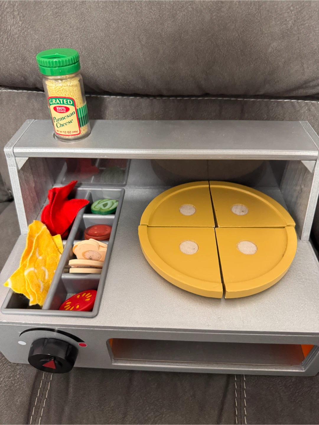 Wooden Play Kitchen Stove with Food Accessories