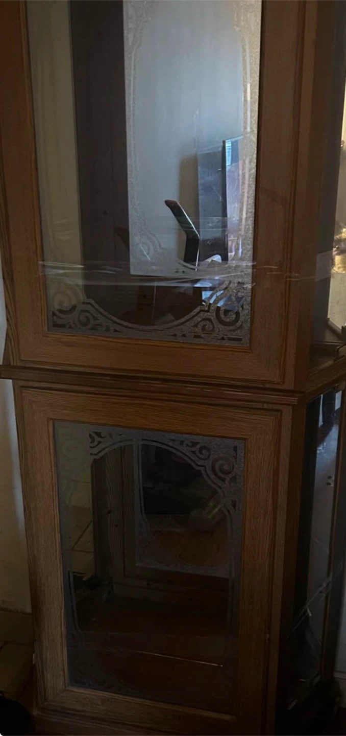 China cabinet with glass shelves