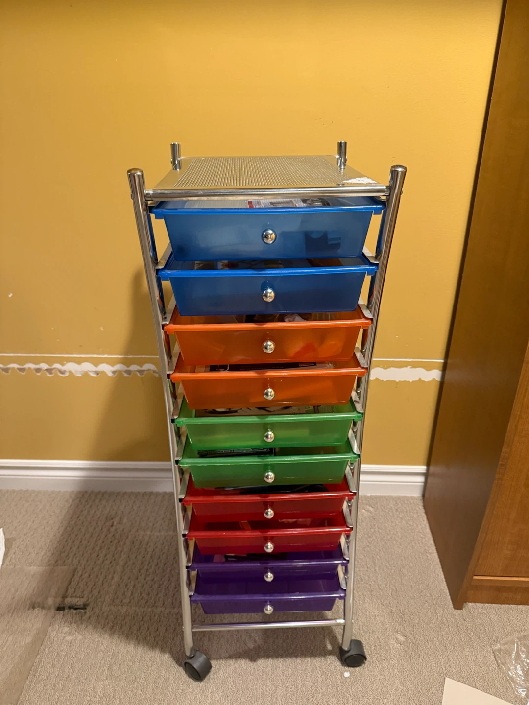 10 Drawer Rolling Storage Cart