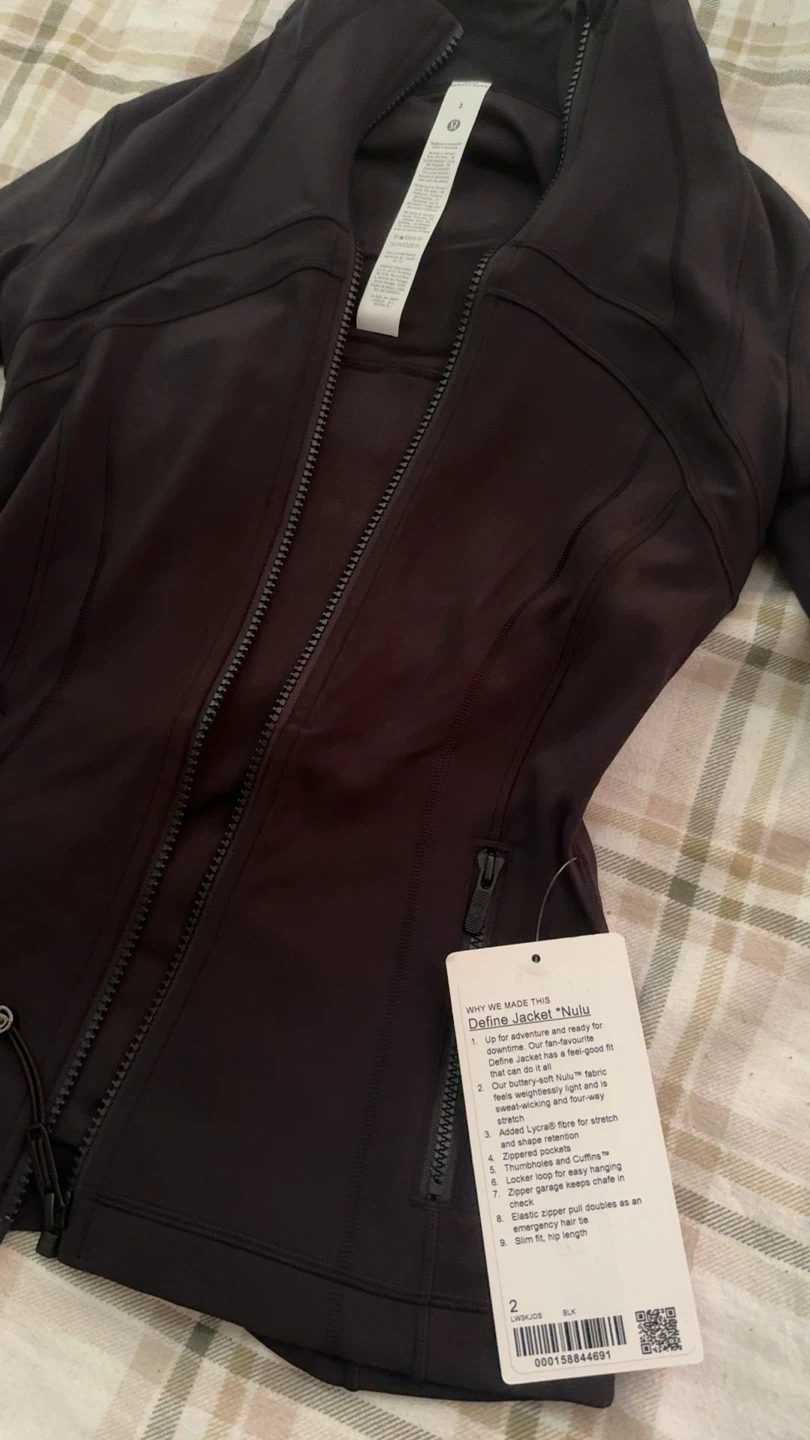 Lululemon Define Jacket Nulu Black Size 2