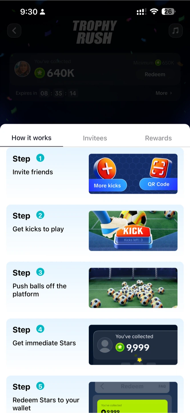 Trophy Rush Game - 640K Stars Collected