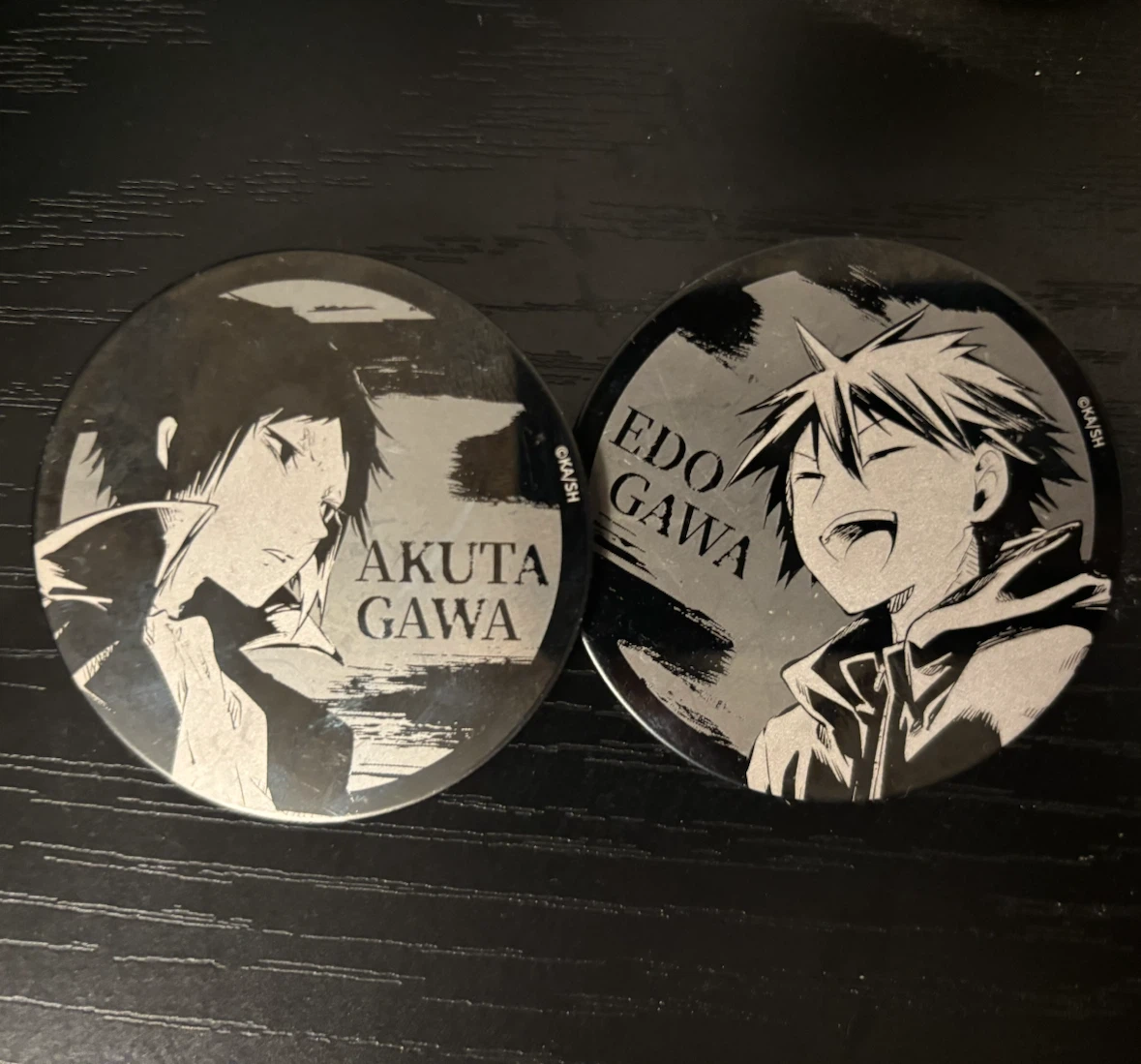 Bungo Stray Dogs Akutagawa and Ranpo pins