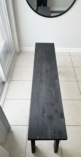 Dark Wood Entryway Bench NEW - photo 3