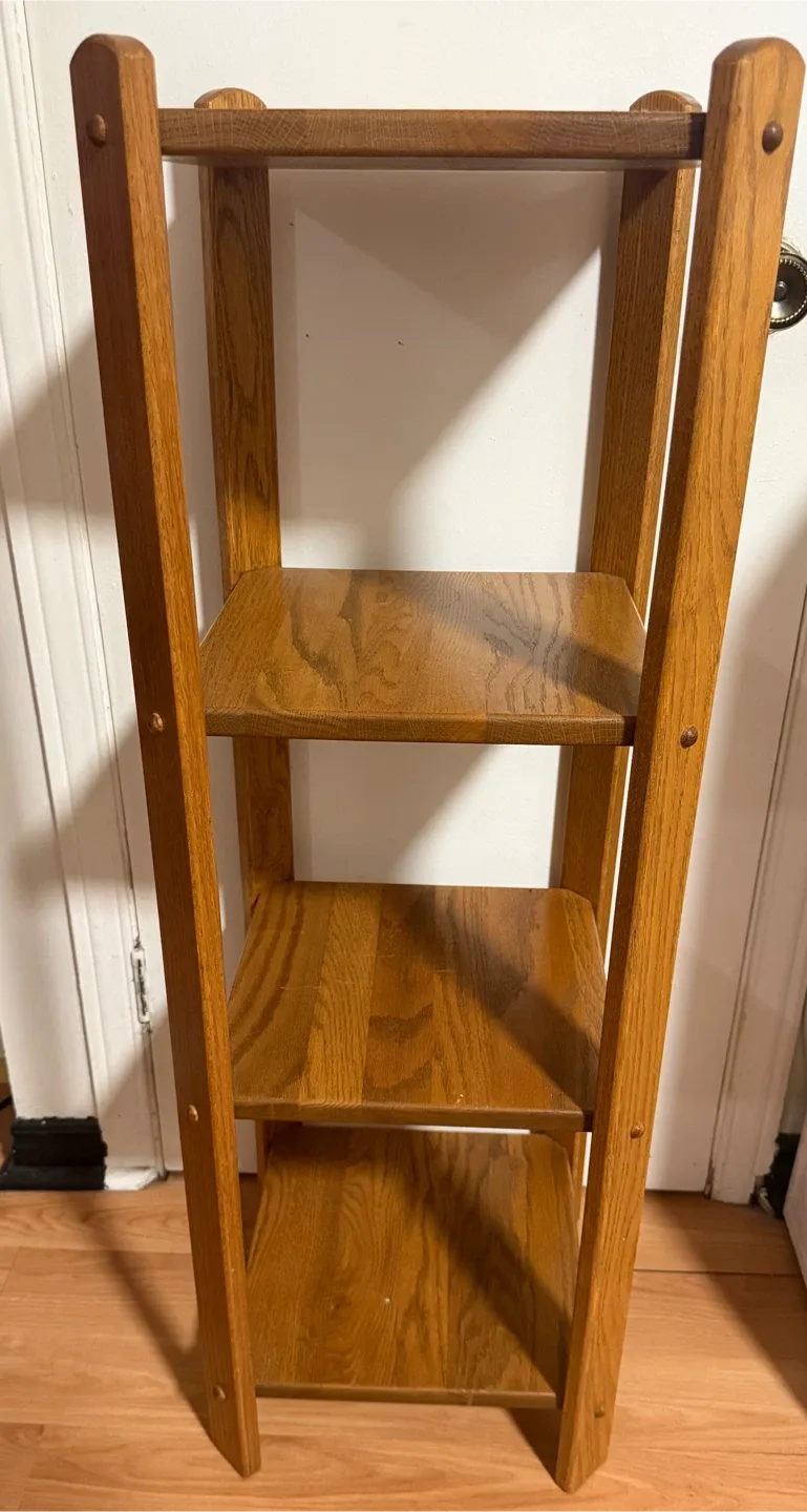 Wooden 4-Tier Shelf Unit - photo 2