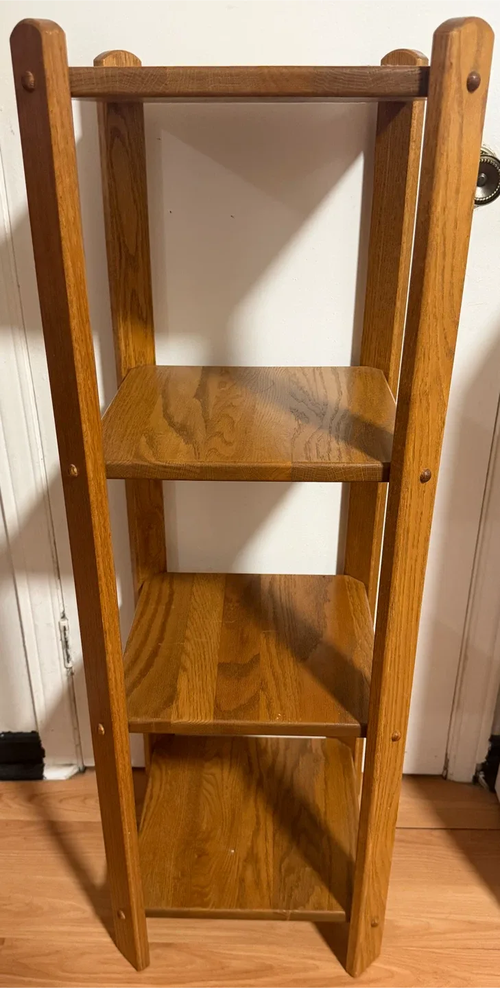 Wooden 4-Tier Shelf Unit - photo 3