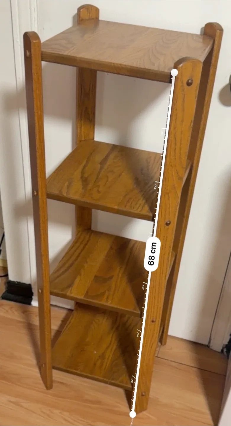 Wooden 4-Tier Shelf Unit - photo 4