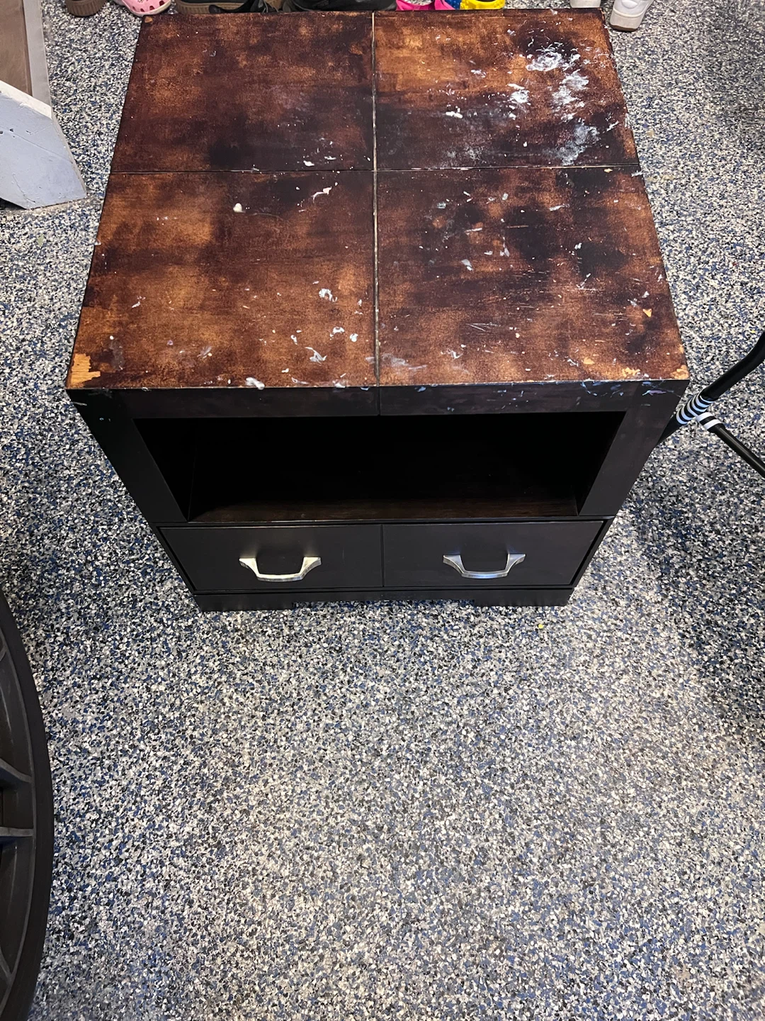 End Table Nightstand with Drawer Storage