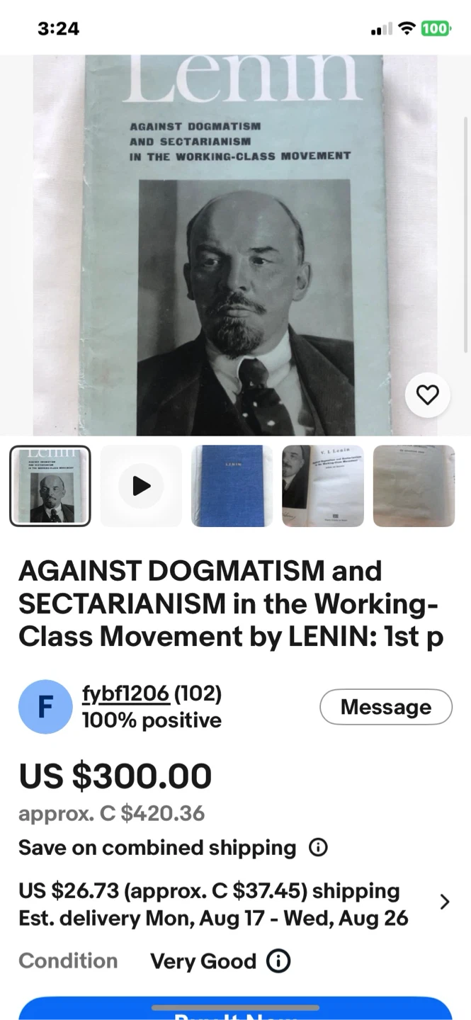 'Against Dogmatism… Working-Class Movement' 1st Print - photo 2