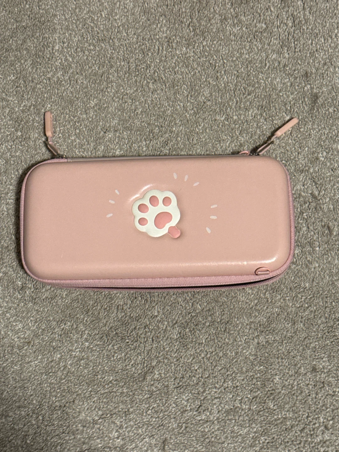 Pink Cat Paw Nintendo Switch Storage Case