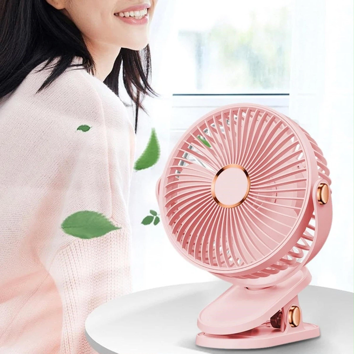 Pink Portable Clip-On Fan - photo 4