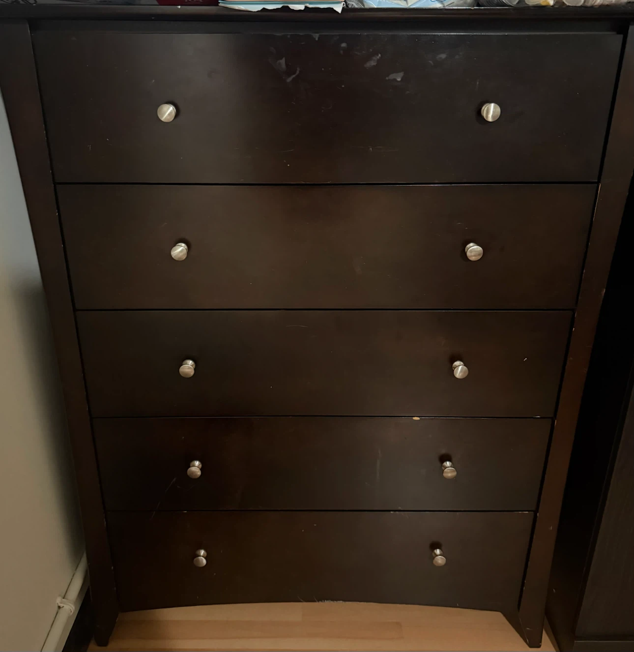 Dark Brown 5-Drawer Dresser - photo 3