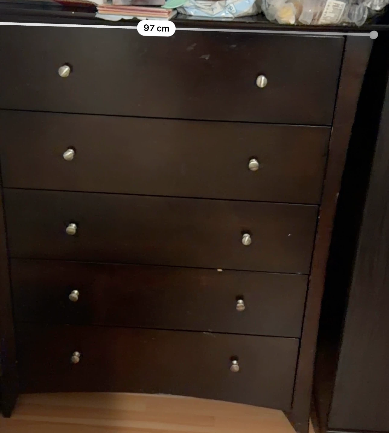 Dark Brown 5-Drawer Dresser - photo 4