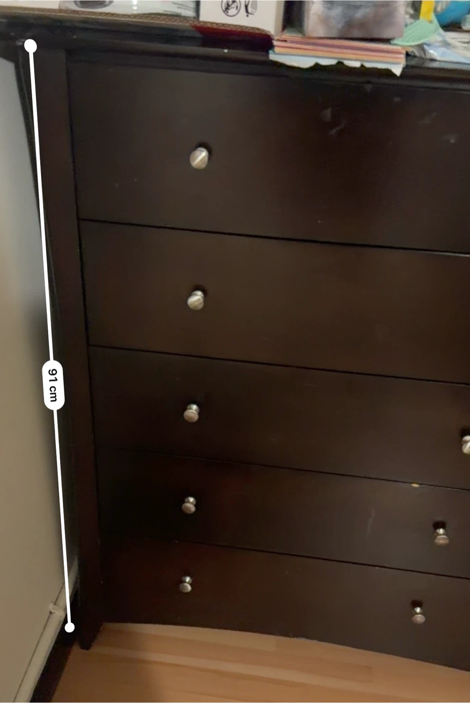 Dark Brown 5-Drawer Dresser - photo 5