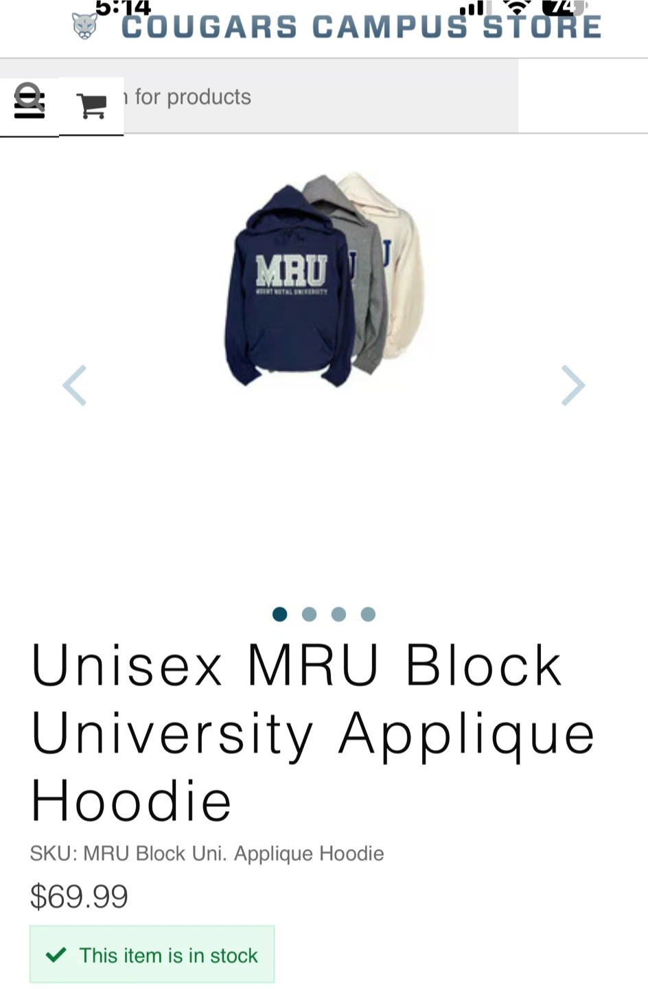 MRU hoodie Mount Royal University unisex hoodie size Large - photo 4