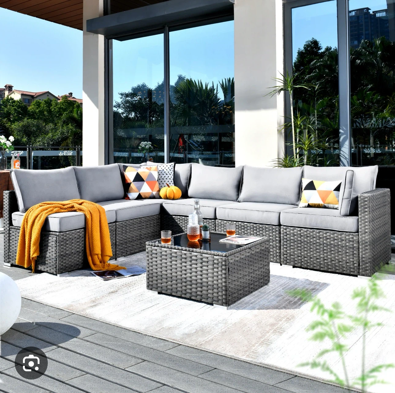 Wicker Sectional Patio Furniture Set - photo 2
