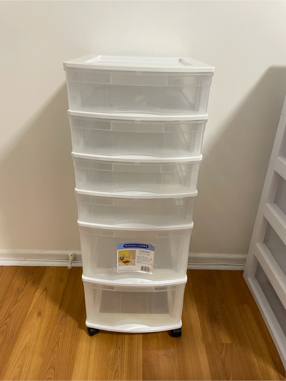 Clear Plastic Drawer Storage Unit