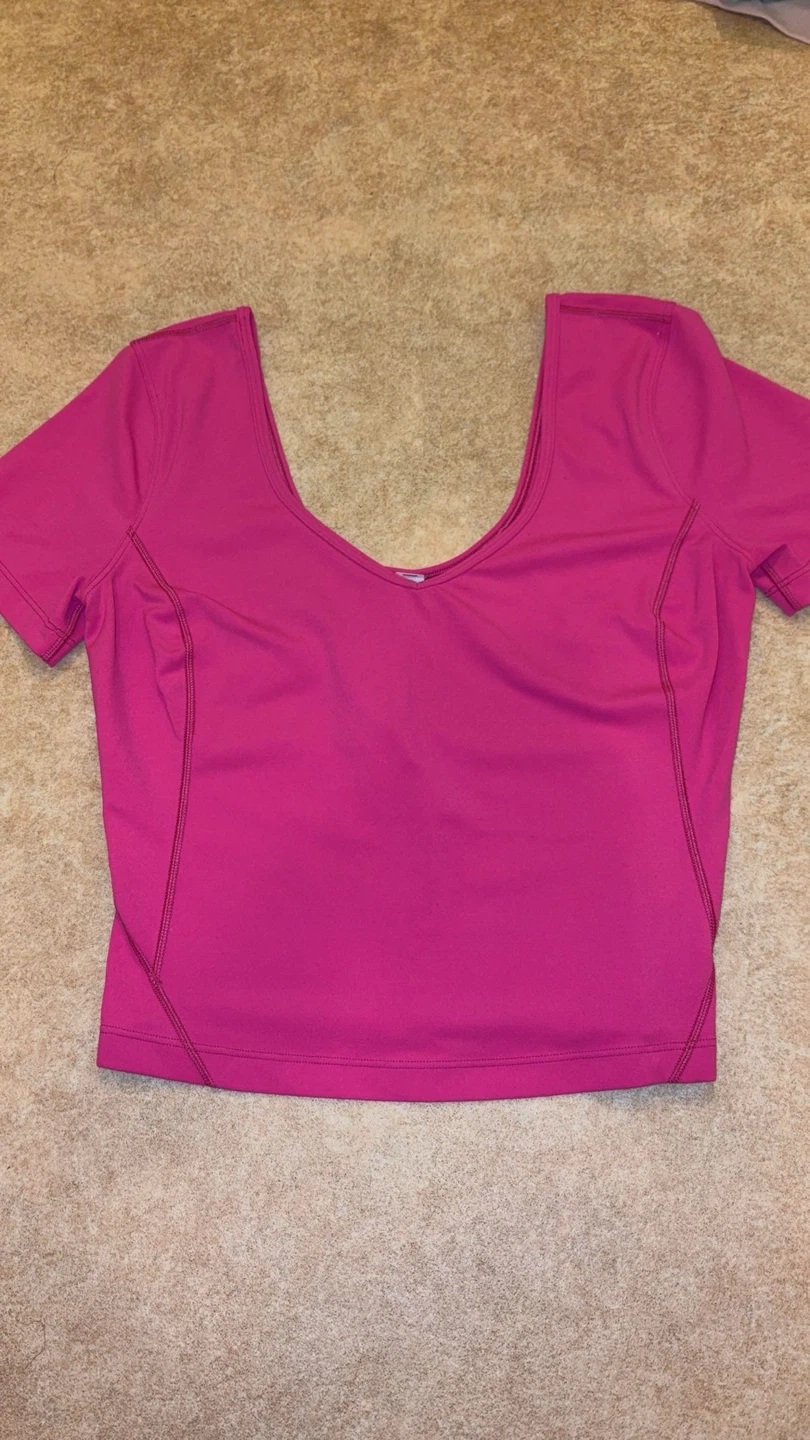 Lululemon Pink Cropped Top Size 4