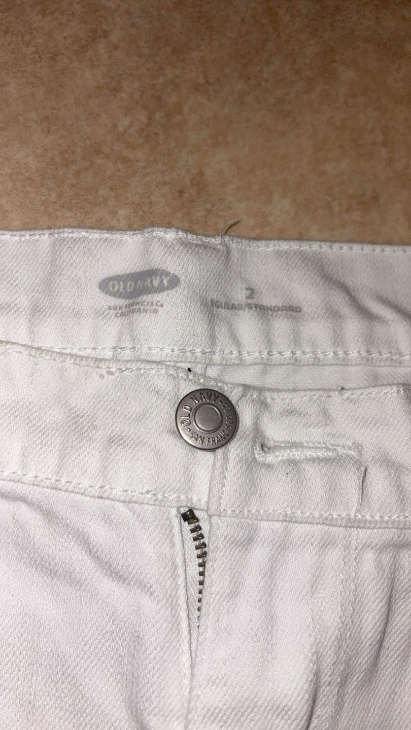 Old Navy White Denim Cutoff Shorts Size 2 - photo 3