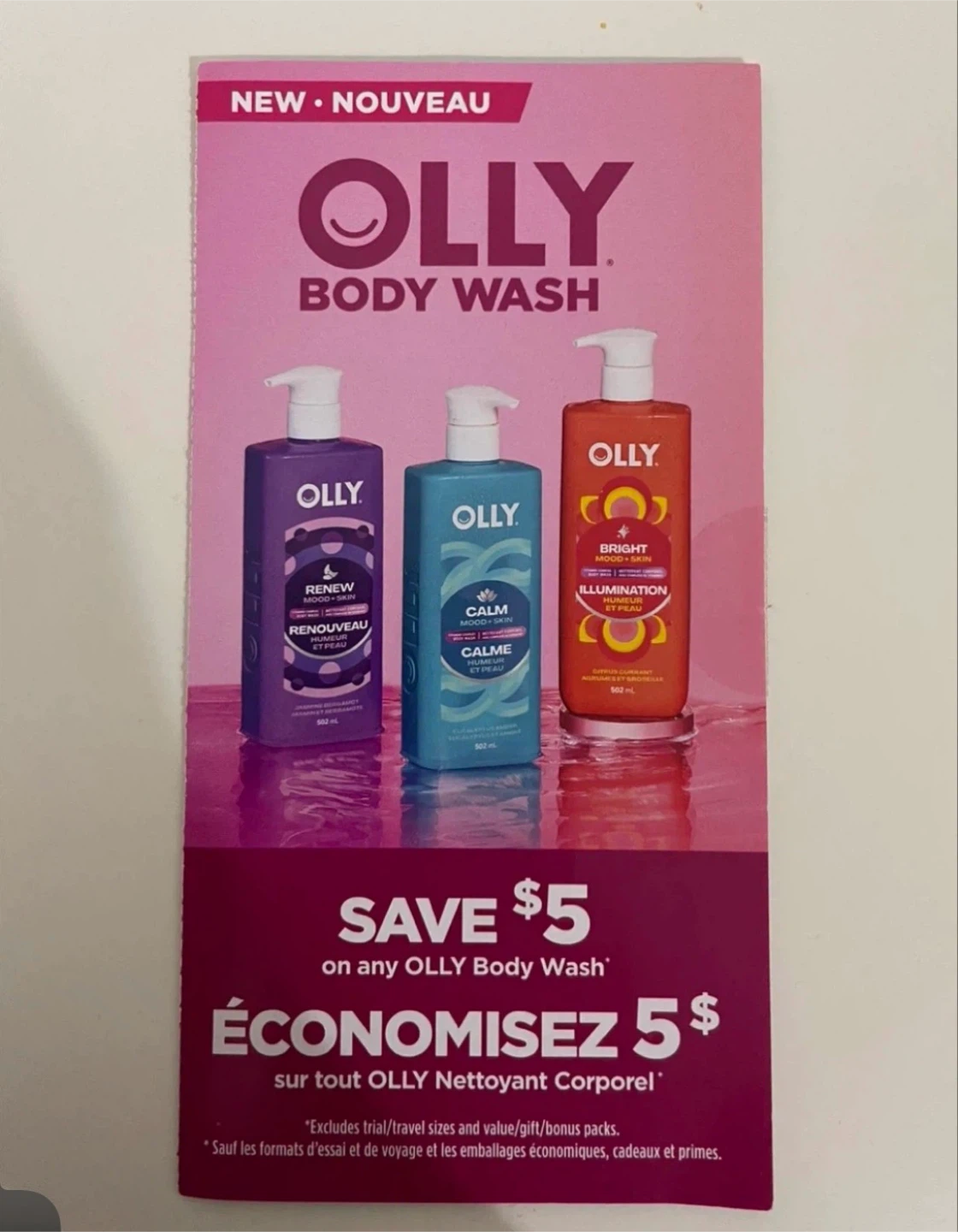 OLLY body wash $5 off coupon