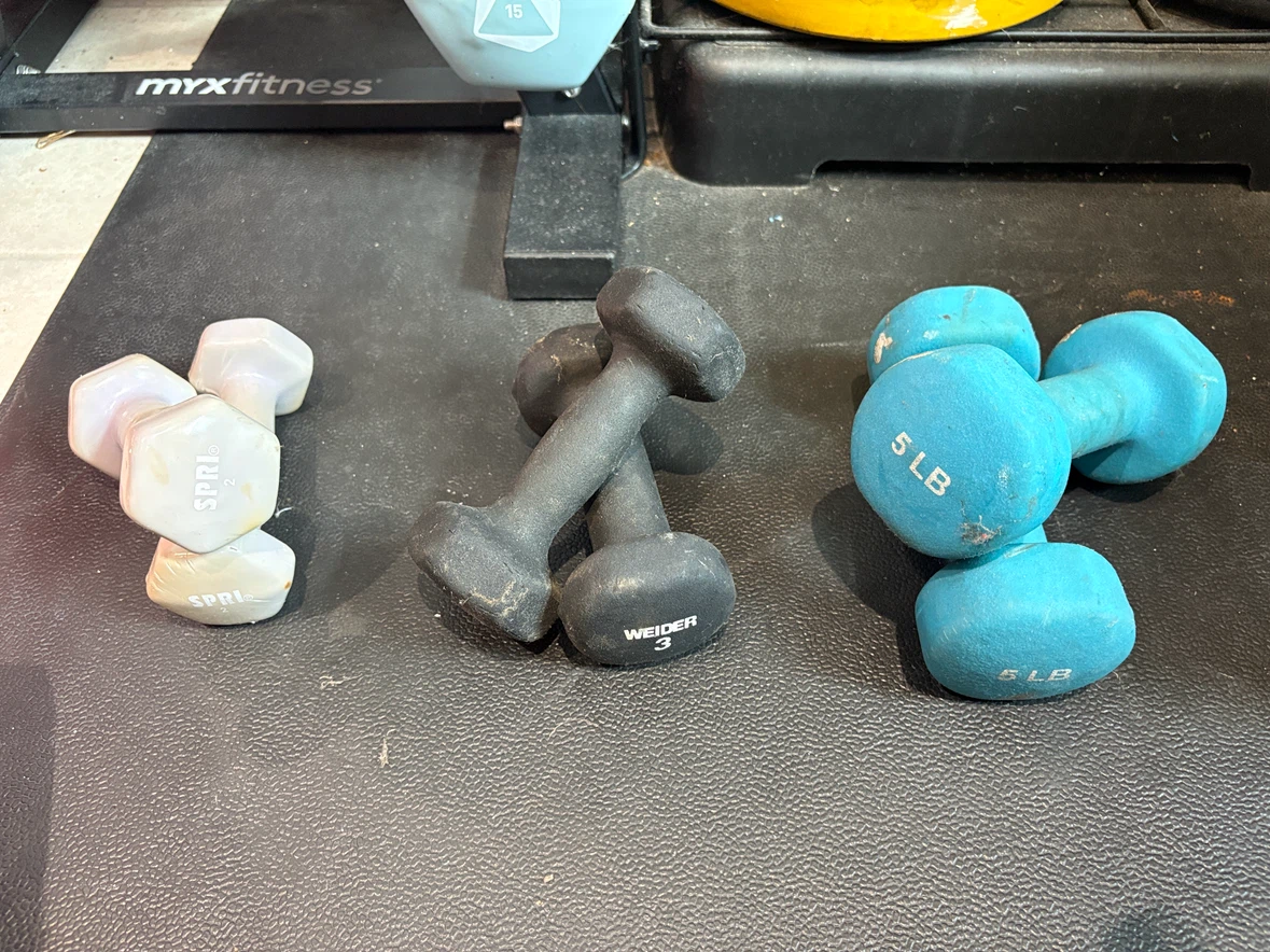 Assorted Dumbbells - 2lb, 3lb, 5lb, 8lb, 10lb - photo 2